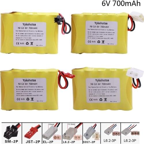 4PCS 700mAh 6V NI-CD Battery pack For RC toys Car boats truck train parts NiCD AA 6v 700mah Batteries For Rc Boat