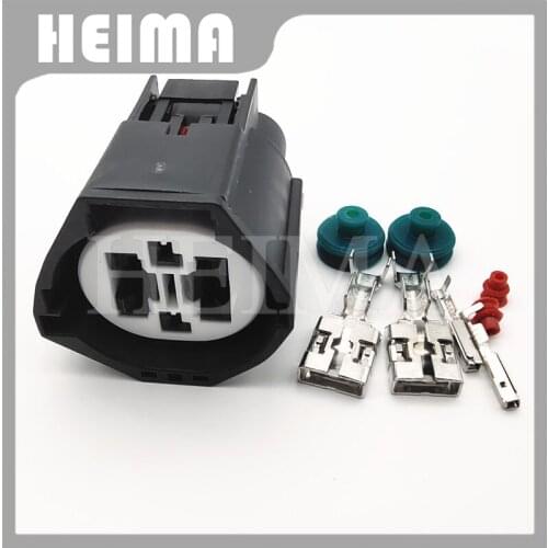 5/10/20sets Black 4 pin waterproof Tank Electric Fan connector Radiator female plug 7283-8497-90 for Ford Focus Volvo Land Rover