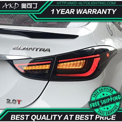 AKD Car Styling for Hyundai Elantra Tail Lights Elantra MD LED Tail Light Rear Lamp DRL Dynamic Signal Brake Reverse Accessories