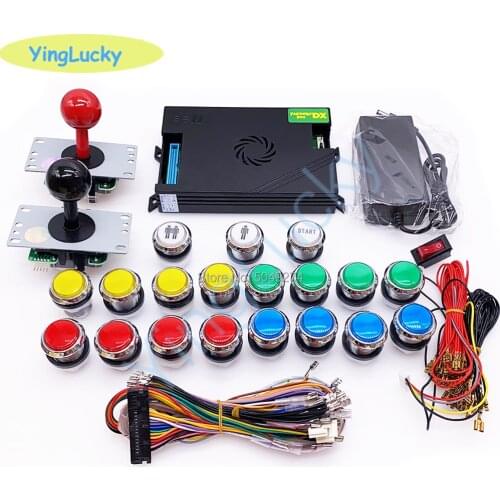 Free shipping 2 Player Original Pandora Box DX 3000 Kit Sanwa Joystick, Chrome LED Push Button DIY Arcade Machine