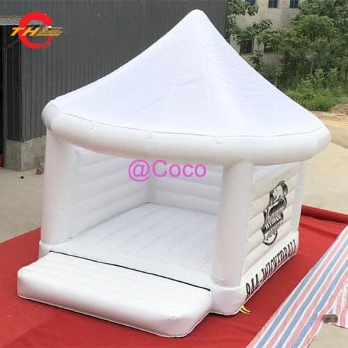 Free shipping to door,White inflatable bouncer adult bounce house for party rentals giant wedding bounce inflatable