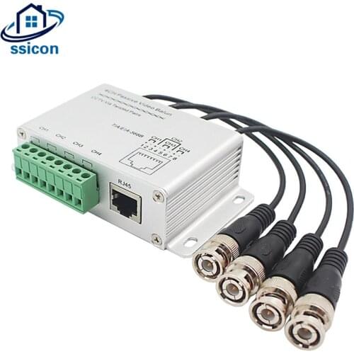 CCTV 4 Channel 8 Channel Passive Transmitter Video Balun BNC Male To UTP RJ45 Cat5 UTP Balun For CCTV Camera System