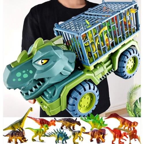 38CM Children Large Inertial Dinosaur Car Toy Tyrannosaurus Engineering Vehicle Excavator Boy Educational Toy Truck Model Gift