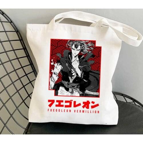 Black Clover shopping bag cotton bolsa reusable tote shopper jute bag bag woven bolsas reutilizables sacolas