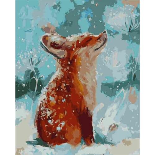40X50Cm Frame Diy Schilderij Van Nummers Acryl Kleurrijke Dieren Hand Painting by Number Getallen Voor Home Decor Art Animal