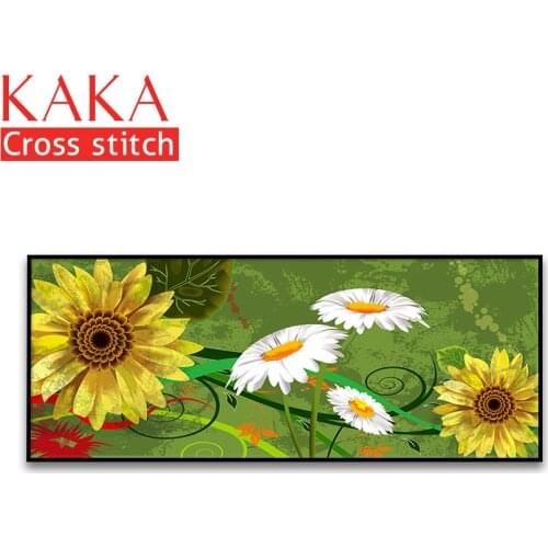 Cross stitch kits,Embroidery needlework sets with printed pattern,11CT-canvas for Home Decor Painting,Flowers Full NCKF100