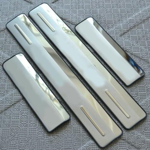 For Mitsubishi Lancer EX stainless steel scuff plate door sill 4pcs/set car accessories for Mitsubishi Lancer EX