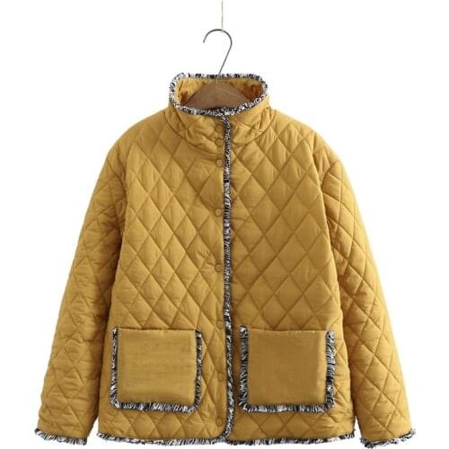 Plus Size Womens Parka Winter Warm New 2020 Loose Stand Collar Padded Jacket Short Coat winter jacket women