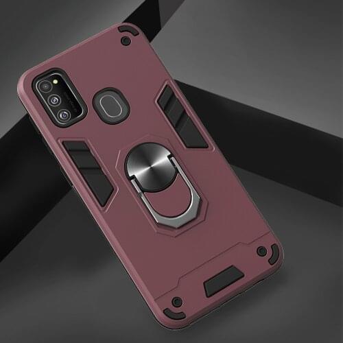 Shockproof Armor Case For Samsung Galaxy M21 A21S A10 A20 A30 M30S A51 A50 A11 A70 M21S A20S A30S M31 Finger Ring Silicone Case