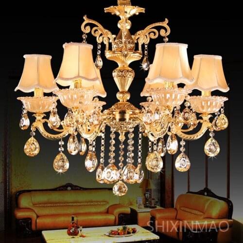SHIXNIMAO free shipping Deluxe copper plating gold body LED Crystal Luxury Crystal Chandelier Fashion crystal chandelier