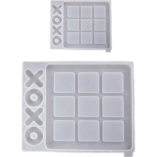 DIY Tic Tac Toe Game and X O Silicone Resin Mold Classic Game Fun Resin Mold Kit Drop shipping