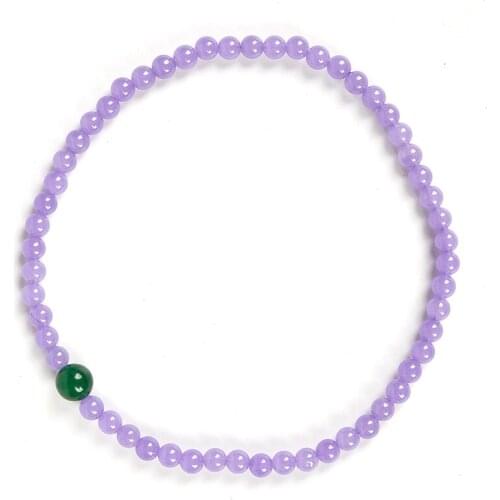 10 mm Unique and cute little ball Deep green pendant Add the Tiny beads Nearly round violet Fashion Violet Bracelet