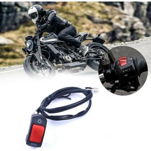 Universal 12V Motorcycle Handlebar Switch Motorbike Motorcycle Headlight Led Scooter Switch Button Parts On-off B1E0