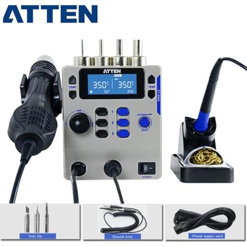 ATTEN st-8865 constant temperature adjustable temperature digital display electric iron hot air gun two in one welding station