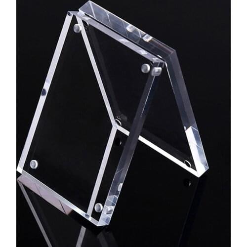 High-grade Acrylic Magnetic Photo Frame Personalised Mini Acrylic Photo Block Picture Vision Standing Thickened Album Frame