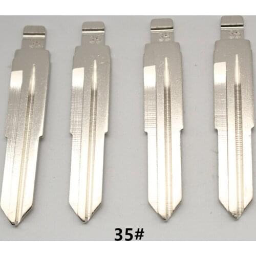 XIEAILI OEM 30Pcs 35# Metal Uncut Flip KD Remote Key Blade For Suzuki Alto Mid Slot K349
