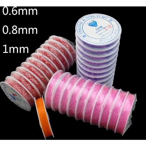 10PCs/Lot Crystal Beading Stretch Cord Elastic Line, Round Beading Wire/String/Thread Jewelry Making for DIY Necklace Bracelet