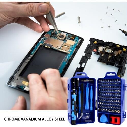 122 In 1 Precision CR-V Screw Driver Set Magnetic Hexagonal Quincunx Screw Driver Maintenance Mobile Phone Notebook Tools Set