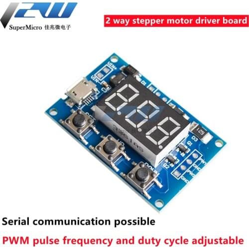 2 PWM pulse frequency duty cycle adjustable module square wave rectangular wave signal generator stepper motor drive