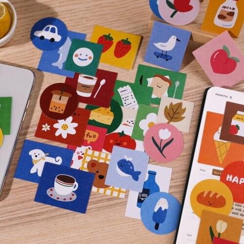 40pcs/Pack Kawaii Cartoon Cozy Time Decorative Stickers DIY Scrapbooking Journal Album Stationery Sticker Office Sup