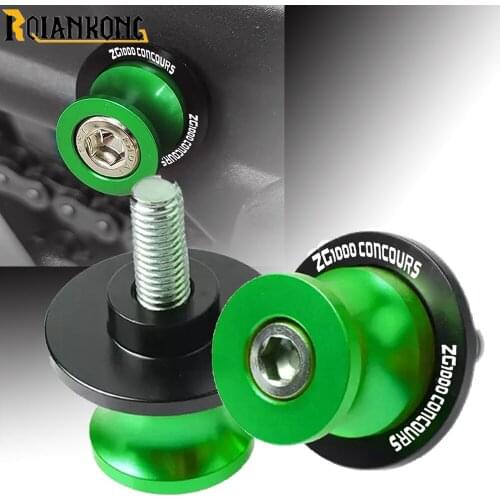 8mm 10mm CNC Aluminum Swingarm Spools Stand Screw Slider For KAWASAKI ZG1000 CONCOURS 1992-2006 2005 2004 2003 2002 2001 2000 99