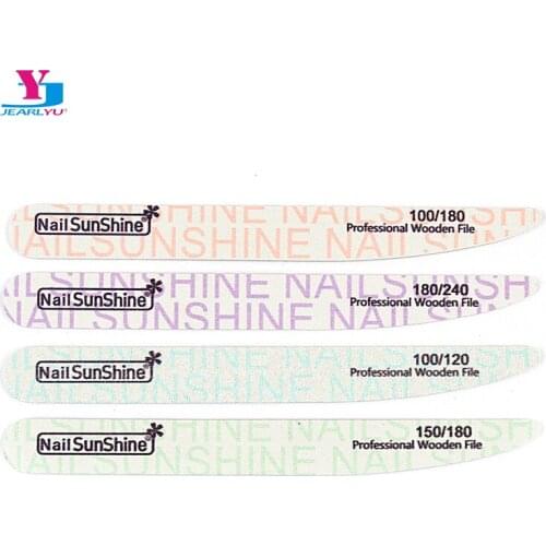 8Pcs/lot Wooden Nail Artifical SunShine Sanding Buffer 100/120/150/180/240Girt Sandpaper UV Gel Polisher Professional Nail Files