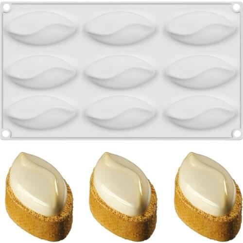 9 Cavities Sunflower Seed Shape Cake Mold DIY Handmade Silicone Mold For Making Cake Baking Lotion Bar Molds