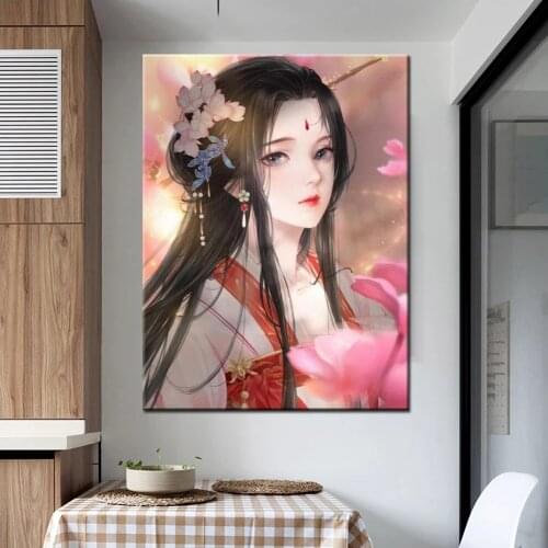 A tender woman Diamond Painting 5D DIY in color Full Square Round Stone Drill Embroidery Cross Stitch Mosaic living room Decor