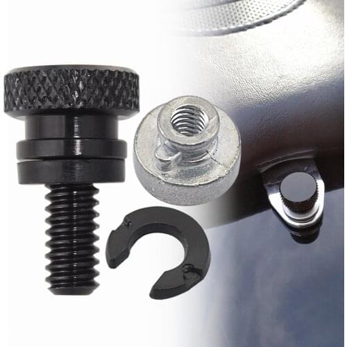 Moto Aluminum Mini Rear Fender Seat Bolt Screw Nut License Plate Mount Knob Cover For Harley 96-Up XL Dyna Glide COV Softail