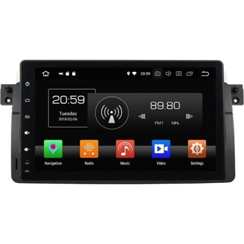 4GB RAM Octa Core 1 din 9" Android 8.0 Car DVD Player for BMW E46 M3 1998-2005 GPS Navigation Radio Bluetooth WIFI USB 32GB ROM