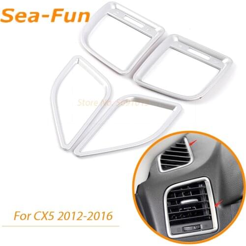 For Mazda CX-5 CX5 2012 2013 2014 2015 2016 Air Conditioner Outlet Vent Cover Trim Decoration Chrome Interior Car Accessories