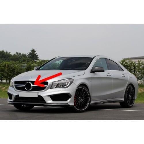 For Mercedes w117 Matte Black Grill Star Emblem Front Grille Badge CLA Class 2013-2018 Aftermarket A0008171016