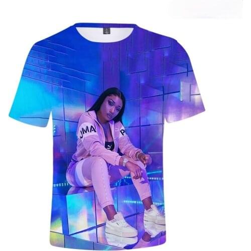 Hot Sale Singer Megan Thee Stallion 3d Printed T-shirt Unisex Fashion Casual Round Neck Sweatshirt Hip-hop Short Sleeve Tops
