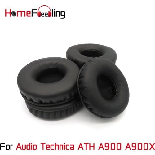 Homefeeling Ear Pads For Audio Technica ATH A900 A900X Earpads Round Universal Leahter Repalcement Parts Ear Cushions