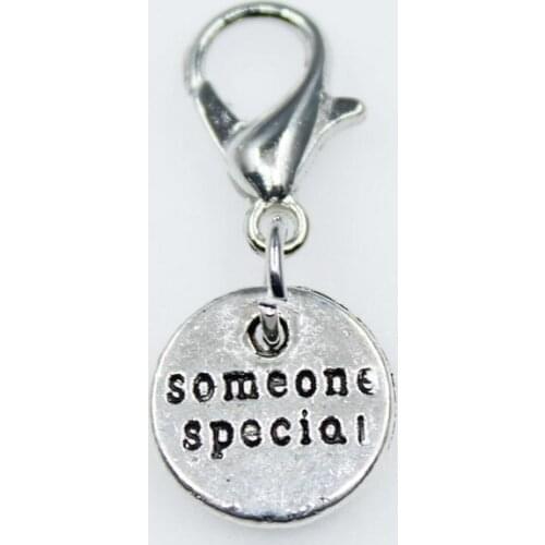 Hot selling 50pcs/lot someone special dangle charms lobster clasp charms DIY pendant bracelets charms accessories