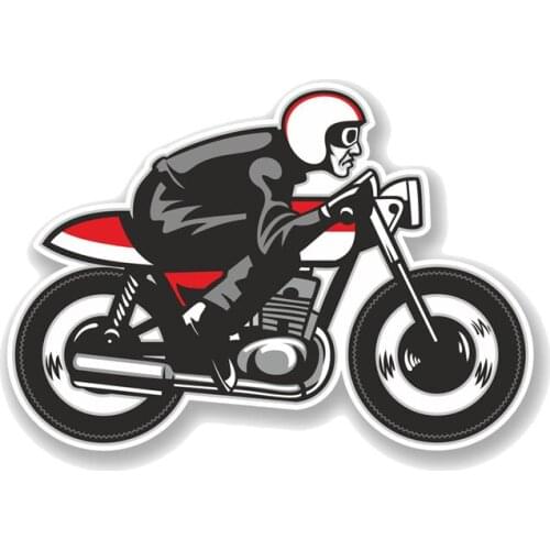 Hot Sell Creative Stylish Sport Retro Biker Car Sticker Window Superior Quality Vinyl Reflective Sunscreen Anti-UV PVC