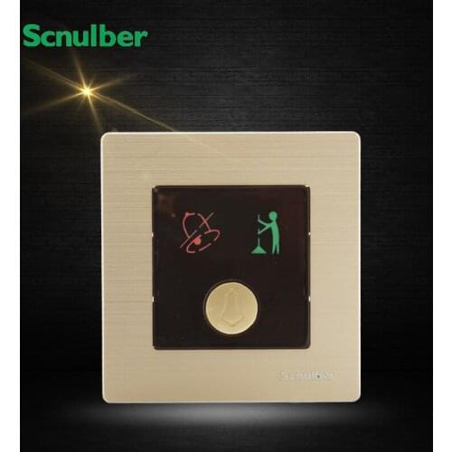 Metal hairline finish doorbell Do not disturb clean wall switch with indicator light