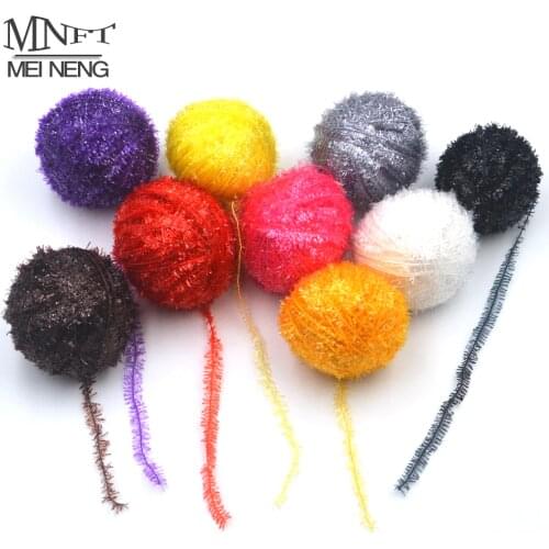 MNFT 750m 15 color/Lot Fly Fishing Tinsel Chenille Streamer Flies Making Crystal Flash Line Set Fly Tying Material Flies Tackles