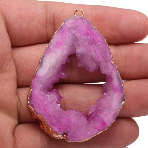 Natural Stone Agats Pendant Irregular Shape Agats Pendants for Jewelry Making DIY Necklace Size 30-35mm 40-45mm