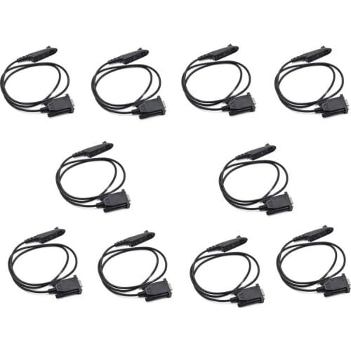 Lot 10PCS DB9 COM Port Programming Cable for Motorola GP328 GP340 GP380 GP640 GP650 GP680 GP1280 GP960 PR860 PRO5150 Radio