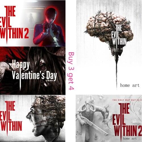 THE EVIL WiTHIN Poster Clear Image Wall Stickers Home Decoration Good Quality Prints White Coated Paper