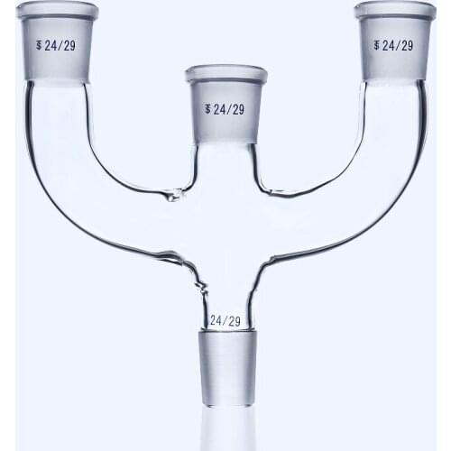 1pc Laboratory dedicated Borosilicate glass Three-port connecting pipe Trigeminal tube Complete specifications