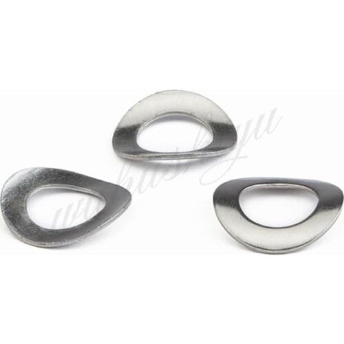 20pcs m1.6 m2 m3 m4 m5 m6 m8 m10 DIN137A Stainless Steel 304 Silver Wave Spring Washer Gasket Ring m1.6 m2 m3 m4 m5 m6 m8 m10