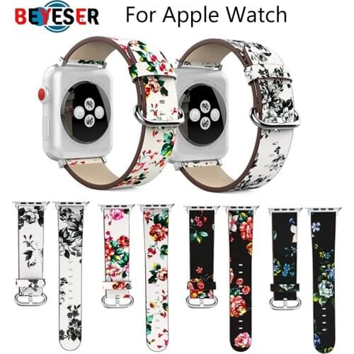 100% Genuine Leather loop Bracelet Belt Band for Apple Watch 5 4 42MM 38MM 44MM 40MM Watch Strap for i Watch 5 4 3 2 1 Wristband