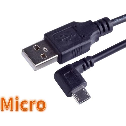 100cm 1M 3FT DC Power Plug USB 2.0 To Micro USB Elbow Left Angled 90 degree 2A charging charge 2pin Cable