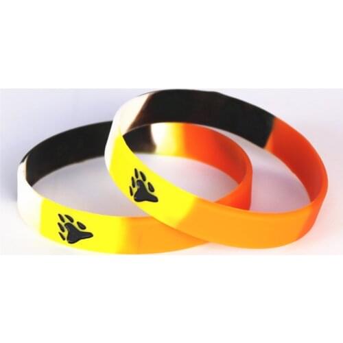 1PC Hot Sale Fashion Color Printed Logo Bear Pride Silicone Wristband Colour Bracelets&Bangles Women Men Gift Jewelry SH092