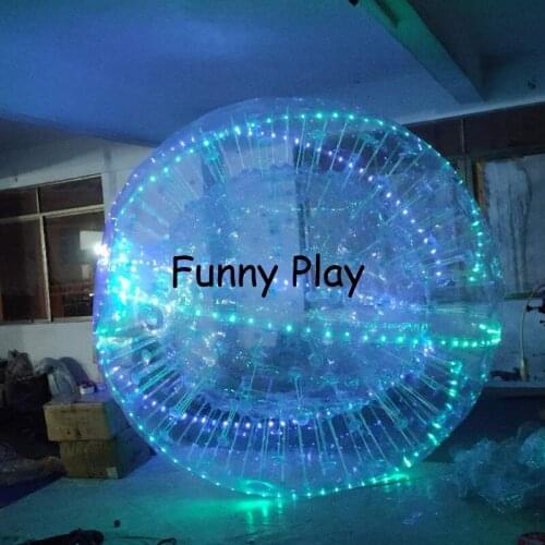 Led Inflatable Lighting Grass Zorb Ball, body bumper inflatable zorb ball with light PVC Zorbing Ball for Relaxing Entertainment