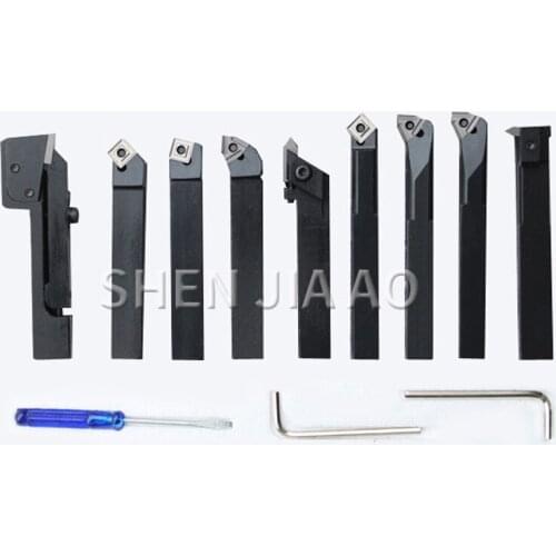 12/15/16MM Turning Tool CNC Lathe Turning Carbon Steel Turning Tool Set Machine Portable Clip Type Indexable Turning Tool Set