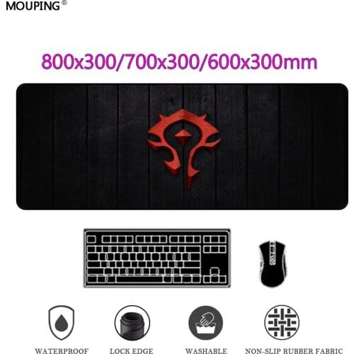 Wow World of Warcraft Mousepad Xl Black Mouse Pad Gaming Accessories Gamer Keyboard Carpet Desk Mat 800x300 Rug DropShipping