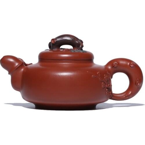 Yixing, China Purple Clay Teapot Yixing Famous Handmade Zhuni Teapot Hand-painted Three Gentlemen Flower Teapot Kungfu Tea Set
